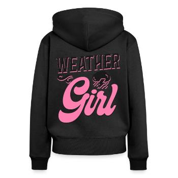 Meteorologist Weather Forecast - Women's Premium Organic Zip Hoodie - black - Back - Julia (174cm)