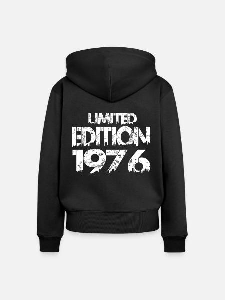 Limited Edition 1976 - Frauen Premium Bio Zip Hoodie - Schwarz