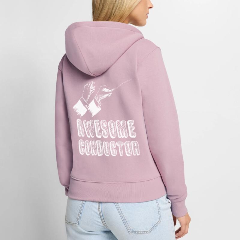 Awesome Dirigent Dirigentenstab beim dirigieren Frauen Premium Bio Zip Hoodie