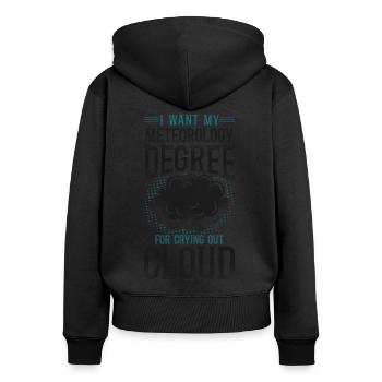 Meteorologist Weather Forecast - Frauen Premium Bio Zip Hoodie - Schwarz - Hinten - Julia (174cm)