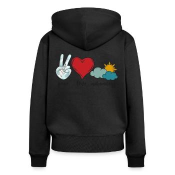Meteorologist Weather Forecast - Women's Premium Organic Zip Hoodie - black - Back - Julia (174cm)