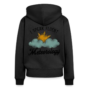 Meteorologist Weather Forecast - Women's Premium Organic Zip Hoodie - black - Back - Julia (174cm)