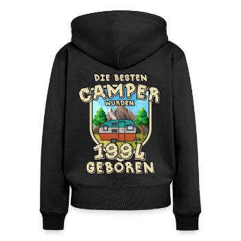 Camping Berg Urlaub Freiheit Geboren 1994 - Frauen Premium Bio Zip Hoodie - Schwarz - Hinten - Julia (174cm)