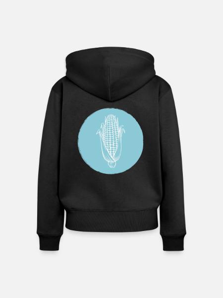 Mais - Frauen Premium Bio Zip Hoodie - Schwarz