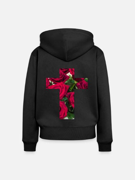 Christentum - Frauen Premium Bio Zip Hoodie - Schwarz