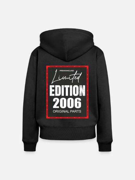 Limited Edition 2006 - Frauen Premium Bio Zip Hoodie - Schwarz