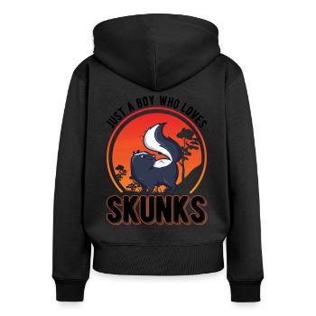 Skunk Boy Skunk - Sweat à capuche zippé Premium bio Femme - noir - Dos - Julia (174cm)