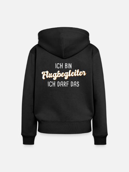 Flugbegleiter - Frauen Premium Bio Zip Hoodie - Schwarz