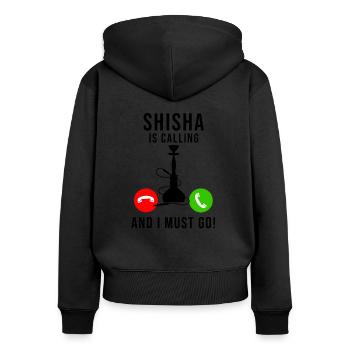 Shisha Saying Hookah Smoking Hookah Hookah - Women's Premium Organic Zip Hoodie - black - Back - Julia (174cm)