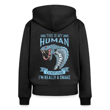 Snake Costume Cobra Snake Boa - Women's Premium Organic Zip Hoodie - black - Back - Julia (174cm)