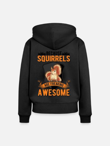 Eichhörnchen Geschenk Squirrel Grauhörnchen - Frauen Premium Bio Zip Hoodie - 