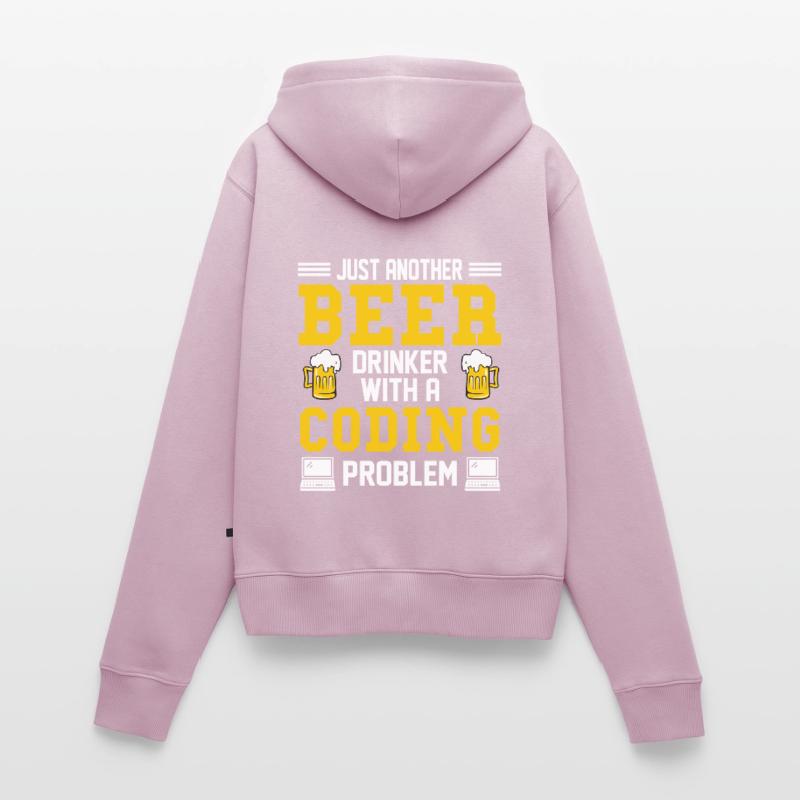 Coding Beer Programmer Coder Developer Women's Premium Organic Zip Hoodie