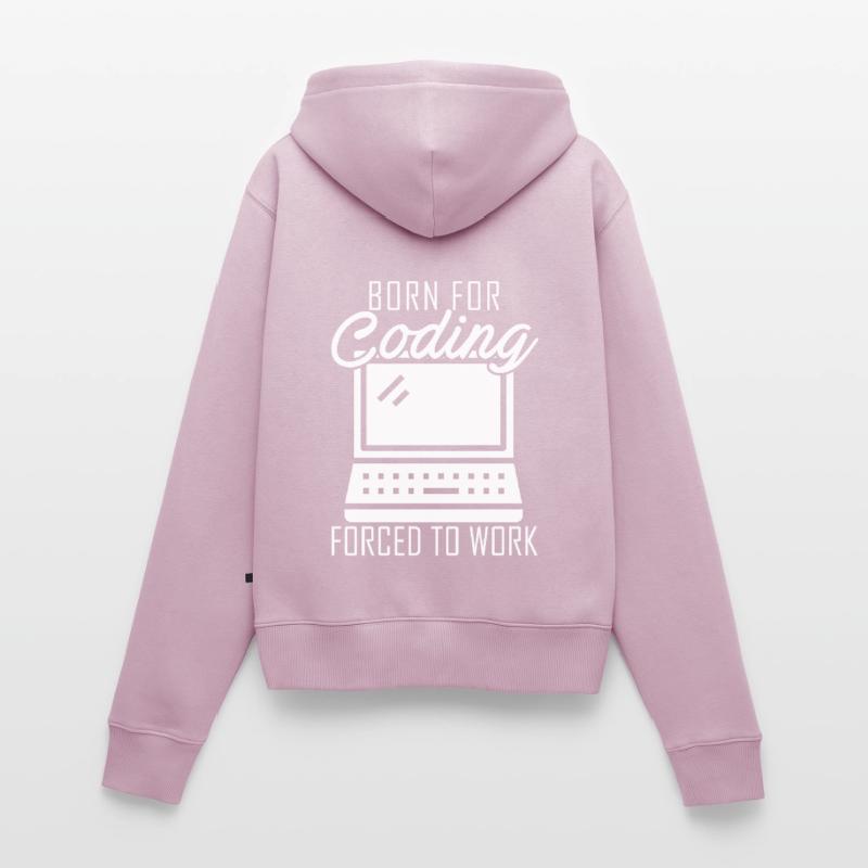 Programmeur de codage Coder Développeur de logiciels Sweat à capuche zippé Premium bio Femme