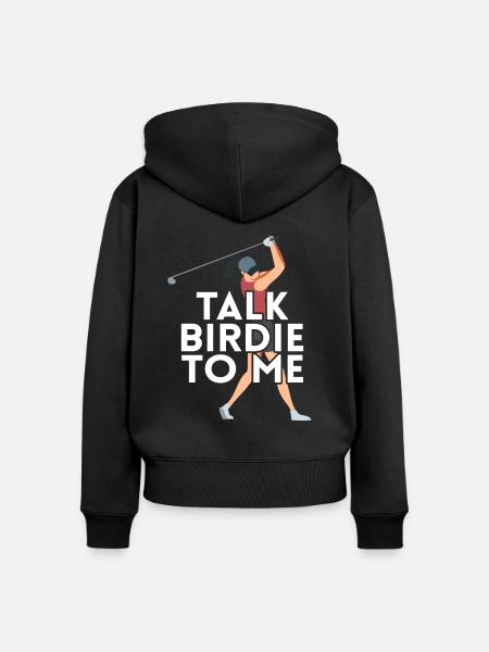 Sprechen Sie Birdie Mit Mir - Frauen Premium Bio Zip Hoodie - Schwarz