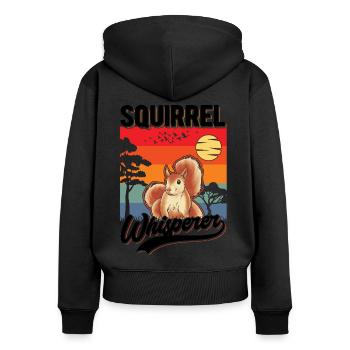 Eichhörnchen Flüsterer Squirrel Whisperer - Women's Premium Organic Zip Hoodie - black - Back - Julia (174cm)