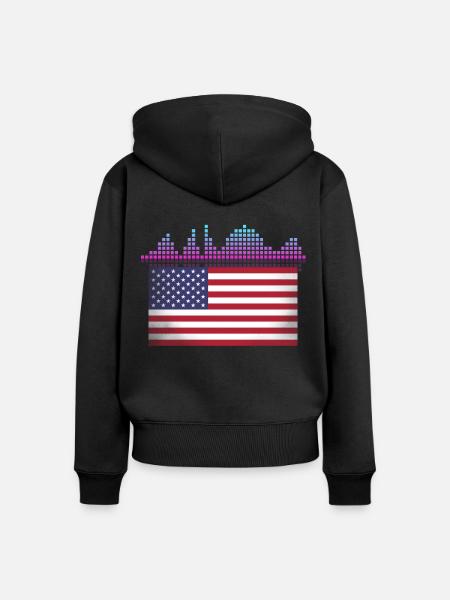 DJ - Frauen Premium Bio Zip Hoodie - Schwarz