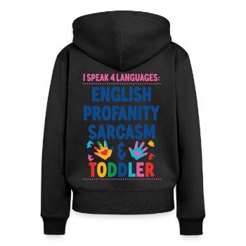 Childcare Daycare Provider Teacher - Women's Premium Organic Zip Hoodie - black - Back - Julia (174cm)