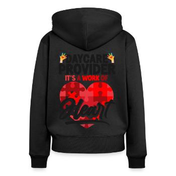 Childcare Daycare Provider Teacher - Frauen Premium Bio Zip Hoodie - Schwarz - Hinten - Julia (174cm)