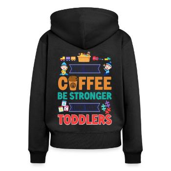 Childcare Daycare Provider Teacher - Frauen Premium Bio Zip Hoodie - Schwarz - Hinten - Julia (174cm)