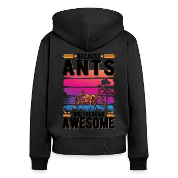 Ants Ant Farm Anthill Fire Ants - Women's Premium Organic Zip Hoodie - black - Back - Julia (174cm)