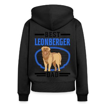 Best Leonberger Dad - Women's Premium Organic Zip Hoodie - black - Back - Julia (174cm)