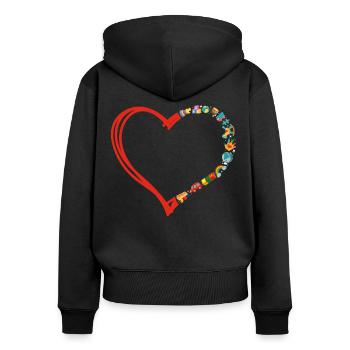 Childcare Daycare Provider Teacher - Women's Premium Organic Zip Hoodie - black - Back - Julia (174cm)