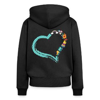 Childcare Daycare Provider Teacher - Women's Premium Organic Zip Hoodie - black - Back - Julia (174cm)