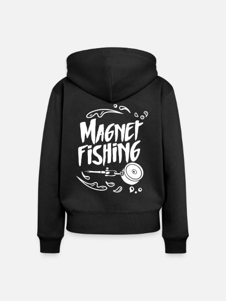 Magnetfischen Magnet Magnetfischer - Frauen Premium Bio Zip Hoodie - Schwarz