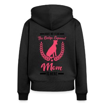 Galgo Espanol Mama Spanish Greyhound - Women's Premium Organic Zip Hoodie - black - Back - Julia (174cm)