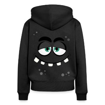 Monster Face 4 - Women's Premium Organic Zip Hoodie - black - Back - Julia (174cm)