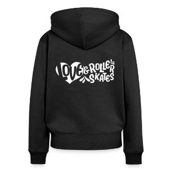 Roller Skates Roller Skating Love Gift Idea - Women's Premium Organic Zip Hoodie - black - Back - Julia (174cm)