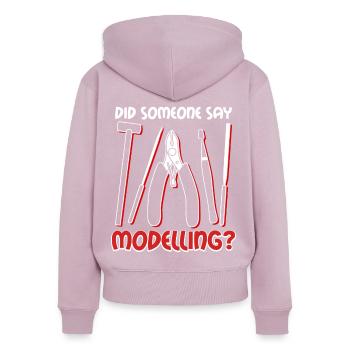 Modellbau Tabletop Witz Modellbauer - Women's Premium Organic Zip Hoodie - dusky pink - Back - Julia (174cm)