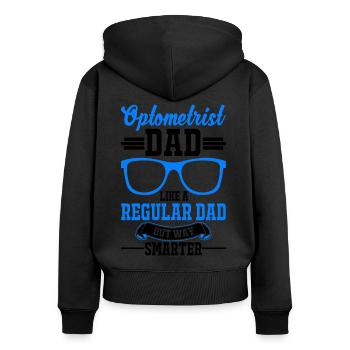 Optiker Papa Augenoptiker Vater - Frauen Premium Bio Zip Hoodie - Schwarz - Hinten - Julia (174cm)