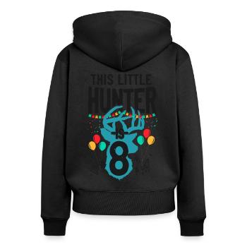 Buck Deer Chasse Hunter Kid - Sweat à capuche zippé Premium bio Femme - noir - Dos - Julia (174cm)