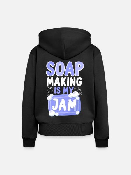 Soap Making Crafting Soap Making - Frauen Premium Bio Zip Hoodie - Schwarz