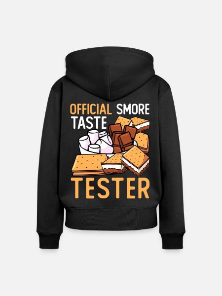 Official Smore Taste Tester - Frauen Premium Bio Zip Hoodie - Schwarz
