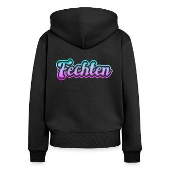 Escrime - Sweat à capuche zippé Premium bio Femme - noir - Dos - Julia (174cm)
