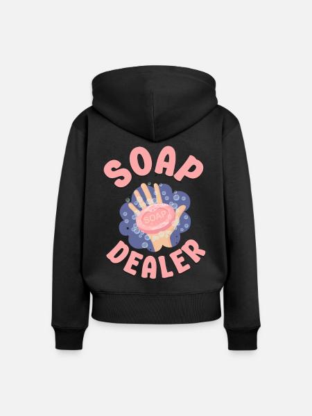Soap Making Crafting Soap Dealer - Frauen Premium Bio Zip Hoodie - Schwarz