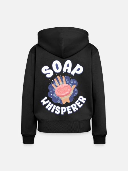Soap Making Crafting Soap - Frauen Premium Bio Zip Hoodie - Schwarz