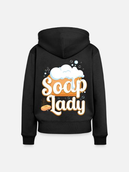 Soap Making Crafting Soap Lady - Frauen Premium Bio Zip Hoodie - Schwarz