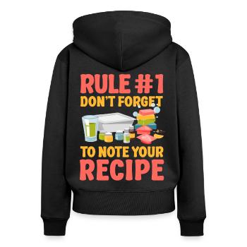Soap Making Crafting Rule #1 Don't - Women's Premium Organic Zip Hoodie - black - Back - Julia (174cm)