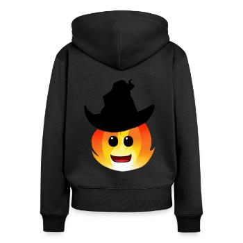 Fairy Tale Fire Spirit Fantasy Kids Occult - Women's Premium Organic Zip Hoodie - black - Back - Julia (174cm)