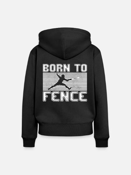 Fechten - Frauen Premium Bio Zip Hoodie - Schwarz