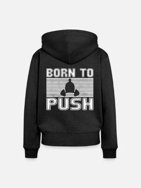 Kraftsport - Frauen Premium Bio Zip Hoodie - Schwarz