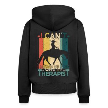 Western Riding - Western Rider - Western Horse - Women's Premium Organic Zip Hoodie - black - Back - Julia (174cm)