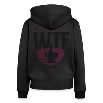 Sommelier Wine Drinking Tasting - Frauen Premium Bio Zip Hoodie - Schwarz - Hinten - Julia (174cm)