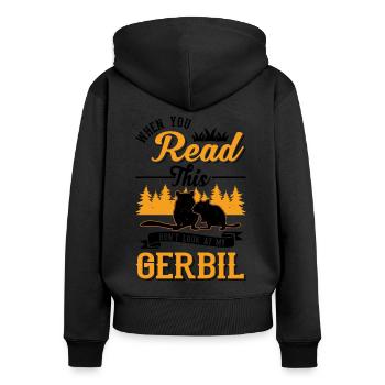 Gerbil Gift Racing Rat Germesau - Women's Premium Organic Zip Hoodie - black - Back - Julia (174cm)