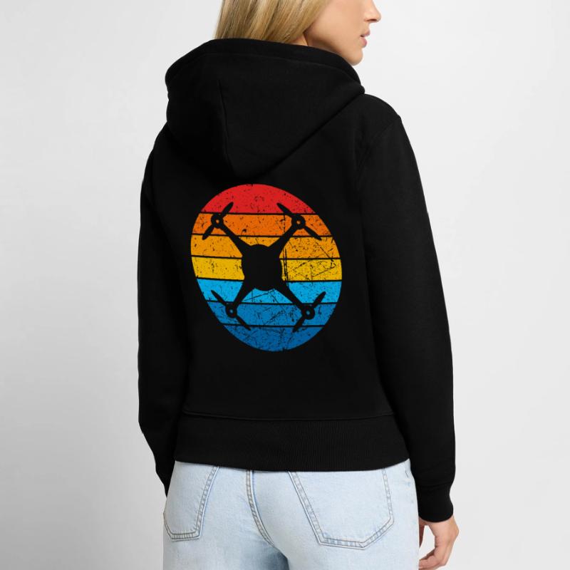 Drone Drone Pilot Drone Operator Quadcopter Women's Premium Organic Zip Hoodie