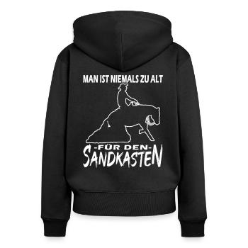Westernreiten - Westernpferd - Reining - Frauen Premium Bio Zip Hoodie - Schwarz - Hinten - Julia (174cm)