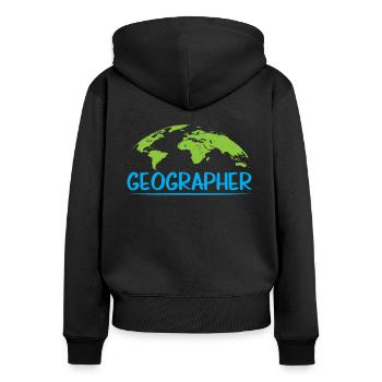 Geography Geography Profession Geography Student - Women's Premium Organic Zip Hoodie - black - Back - Julia (174cm)